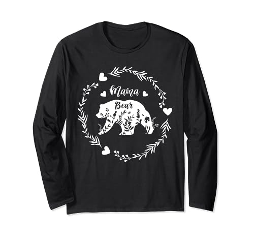 Mama Bär | Mama Bear Langarmshirt von Lustige Mama Bear Family Matching Gifts Clothing