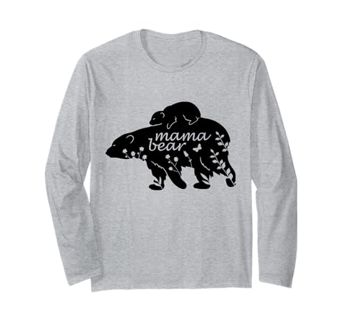 Mama Bär | Mama Bear Langarmshirt von Lustige Mama Bear Family Matching Gifts Clothing