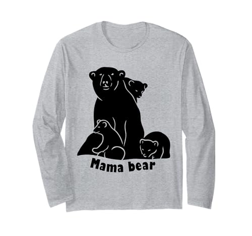 Mama Bär | Mama Bear Langarmshirt von Lustige Mama Bear Family Matching Gifts Clothing