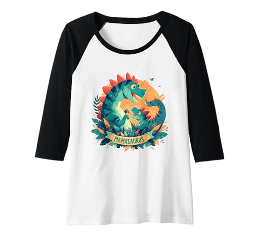 Damen Mamasaurus Dino Design Mutterliebe Familien Top Muttersaurus Raglan Damen Mamasaurus Dino Design Mutterliebe Familien Top Muttersaurus Raglan von Lustige Mama Dinosaurier Shirts für Frauen Mütter