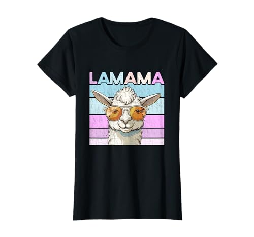 LaMama | Mama und Lama Lustiges Retro Alpaka Muttertag T-Shirt von Lustige Mama Mutter Muttertag Lamama Motive