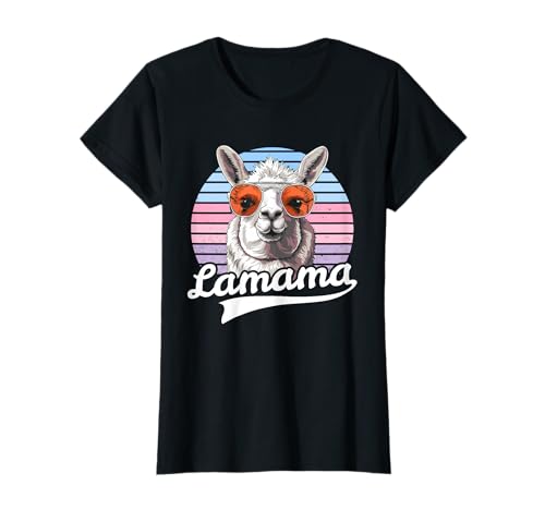 LaMama | Mama und Lama Lustiges Retro Alpaka Muttertag T-Shirt von Lustige Mama Mutter Muttertag Lamama Motive
