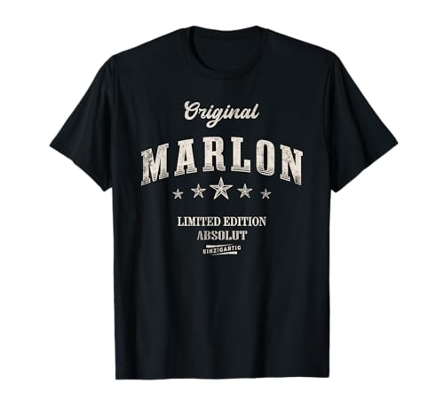 Lustige Marlon Geschenkideen Herren Marlon Limited Edition T-Shirt Schwarz Klassisch Crew-Neck T-Shirt mit Kurzärmeln Small Lustige Marlon Geschenkideen Herren Marlon Limited Edition T-Shirt Schwarz Klassisch Crew-Neck T-Shirt mit Kurzärmeln Small von Lustige Marlon Geschenkideen