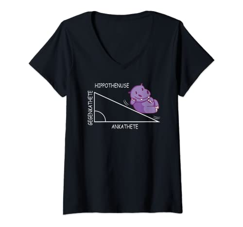 Damen Ankathete Gegenkathete Hippothenuse lustiges Mathelehrer T-Shirt mit V-Ausschnitt Damen Ankathete Gegenkathete Hippothenuse lustiges Mathelehrer T-Shirt mit V-Ausschnitt von Lustige Mathe Wortspiele & Mathelehrer Shirts