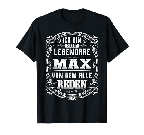 Lustige Max Geschenke Ich Bin Dieser Legendäre Max T-Shirt Schwarz Klein Klassisch Kurzarm Unisex-Kinder, Herren Lustige Max Geschenke Ich Bin Dieser Legendäre Max T-Shirt Schwarz Klein Klassisch Kurzarm Unisex-Kinder, Herren von Lustige Max Geschenke
