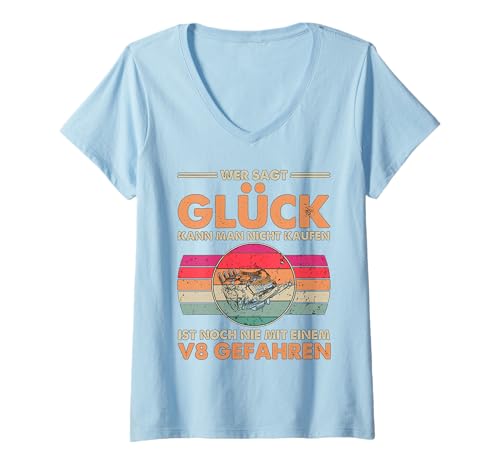 Damen Einen V8 Motor Kann Man Kaufen Glück Nicht Tuning T-Shirt mit V-Ausschnitt Damen Einen V8 Motor Kann Man Kaufen Glück Nicht Tuning T-Shirt mit V-Ausschnitt von Lustige Mechaniker Outfits & Geschenke