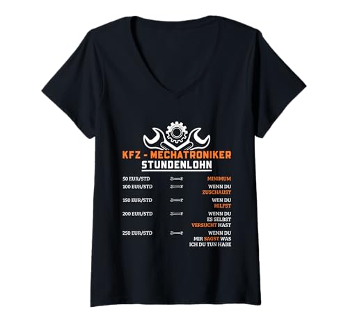 Damen Mechanic Auto Repair Workshop Kfz Mechaniker Sprüche T-Shirt mit V-Ausschnitt Damen Mechanic Auto Repair Workshop Kfz Mechaniker Sprüche T-Shirt mit V-Ausschnitt von Lustige Mechaniker Outfits & Geschenke
