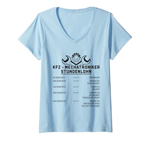 Damen Mechanic Auto Repair Workshop Kfz Mechaniker Sprüche T-Shirt mit V-Ausschnitt Damen Mechanic Auto Repair Workshop Kfz Mechaniker Sprüche T-Shirt mit V-Ausschnitt von Lustige Mechaniker Outfits & Geschenke