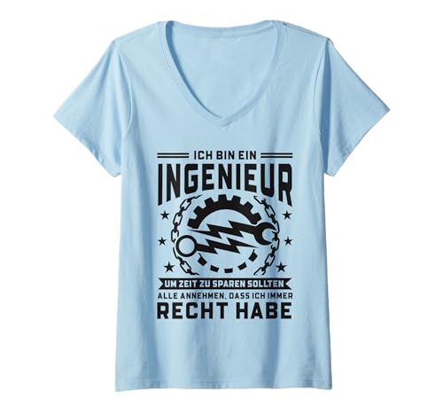 Damen Mechaniker Techniker Ingenieur Entwickler Fachkraft T-Shirt mit V-Ausschnitt Damen Mechaniker Techniker Ingenieur Entwickler Fachkraft T-Shirt mit V-Ausschnitt von Lustige Mechaniker Outfits & Geschenke