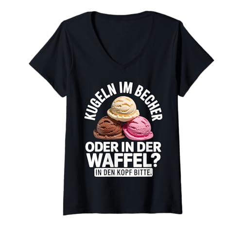 Damen Spruch Meme Sarkasmus Ironie schwarzer Humor Kugel im Becher T-Shirt mit V-Ausschnitt Damen Spruch Meme Sarkasmus Ironie schwarzer Humor Kugel im Becher T-Shirt mit V-Ausschnitt von Lustige Meme Sprüche - Sarkasmus & Ironie