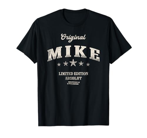 Lustige Mike Geschenkideen Original Mike Limited Edition T-Shirt, Herren, Unisex-Kinder, Schwarz, Klein, Kurzarm, Klassisch, Lustig, Crew Neck, Einfarbig Lustige Mike Geschenkideen Original Mike Limited Edition T-Shirt, Herren, Unisex-Kinder, Schwarz, Klein, Kurzarm, Klassisch, Lustig, Crew Neck, Einfarbig von Lustige Mike Geschenkideen
