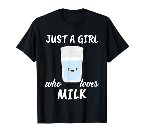Damen Just A Girl Who Loves Milk Kleidung Milch T-Shirt Damen Just A Girl Who Loves Milk Kleidung Milch T-Shirt von Lustige Milch Kleidung Damen & Mädchen