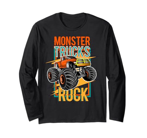 Monster Truck Rock Kinder Jungen Lustig Langarmshirt Monster Truck Rock Kinder Jungen Lustig Langarmshirt von Lustige Monster Truck Geschenke & Shirts Co.