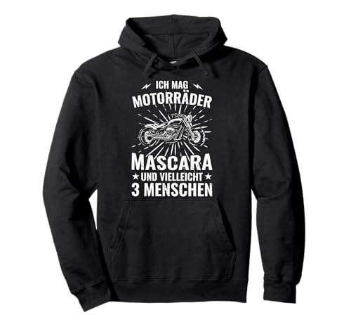Motorrad Lustiges Bike Girl Ich mag Motorräder & Mascara Pullover Hoodie Motorrad Lustiges Bike Girl Ich mag Motorräder & Mascara Pullover Hoodie von Lustige Motorrad Damen Geschenke