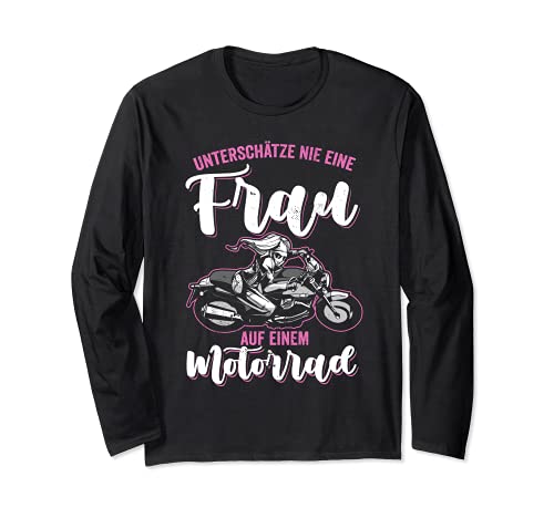 Biker Motorradfahrer Motorrad Damen Biker Motiv Langarmshirt Biker Motorradfahrer Motorrad Damen Biker Motiv Langarmshirt von Lustige Motorrad Shirts Herren & Biker Geschenke