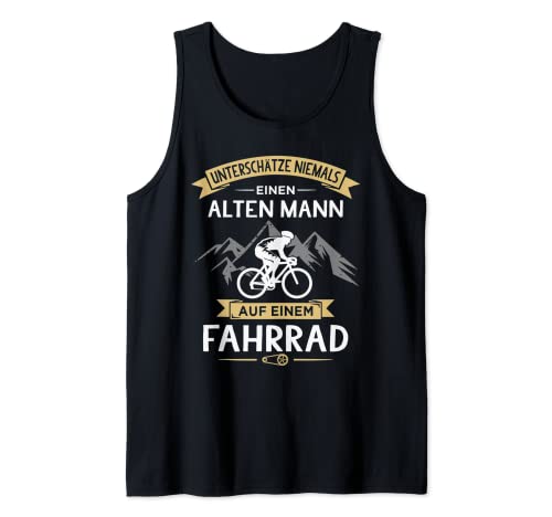 Herren Unterschätze niemals einen alten Mann auf einem Fahrrad Tank Top Herren Unterschätze niemals einen alten Mann auf einem Fahrrad Tank Top von Lustige Mountainbike Geschenke für Fahrradfahrer