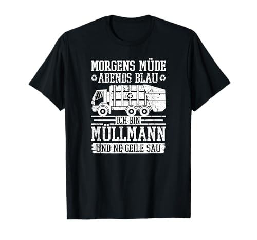 Müllmann Abfalltechniker Männer Abfallentsorgung Müllabfuhr T-Shirt Müllmann Abfalltechniker Männer Abfallentsorgung Müllabfuhr T-Shirt von Lustige Müllmann Kleidung Müllabfuhr Wertstoffhof