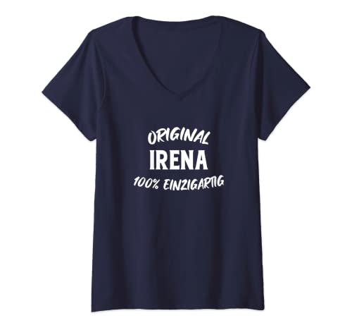Damen Irena Einzigartig Witziges Personalisiertes T-Shirt mit V-Ausschnitt Damen Irena Einzigartig Witziges Personalisiertes T-Shirt mit V-Ausschnitt von Lustige Namen Vornamen Sprüche und Designs