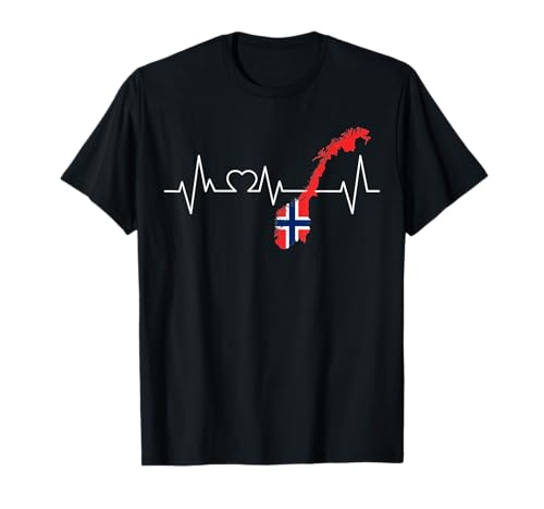 Lustige Norway & Norwegen Urlaub Geschenke Damen Unisex T-Shirt Schwarz S Kurzarm Klassische Passform Norwegen Herzschlag Flagge Liebe Männer Frauen Geschenk T-Shirt Lustige Norway & Norwegen Urlaub Geschenke Damen Unisex T-Shirt Schwarz S Kurzarm Klassische Passform Norwegen Herzschlag Flagge Liebe Männer Frauen Geschenk T-Shirt von Lustige Norway & Norwegen Urlaub Geschenke