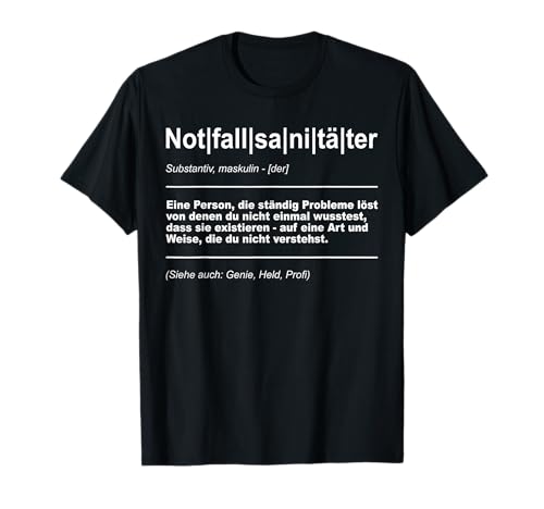 Lustige Notfallsanitäter Geschenke Damen Unisex-Kinder, Unisex-Jugendliche Schwarz Kurzarm T-Shirt S EU 40/42 Lustige Notfallsanitäter Geschenke Damen Unisex-Kinder, Unisex-Jugendliche Schwarz Kurzarm T-Shirt S EU 40/42 von Lustige Notfallsanitäter Geschenke