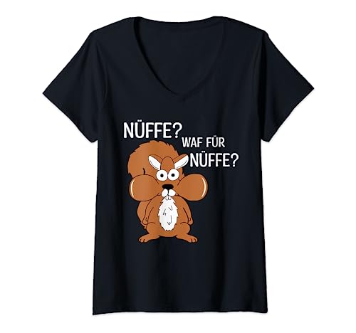 Damen Lustiges - Nüffe? Waf Für Nüffe T-Shirt mit V-Ausschnitt von Lustige - Nüffe Waf Für Nüffe
