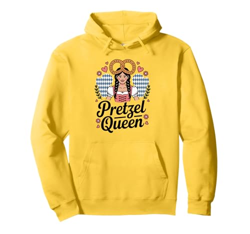 Pretzel Queen Oktoberfest süße deutsche Frau Dirndl Bier Pullover Hoodie von Lustige Oktoberfest Deutsche Bierfestival Grafik
