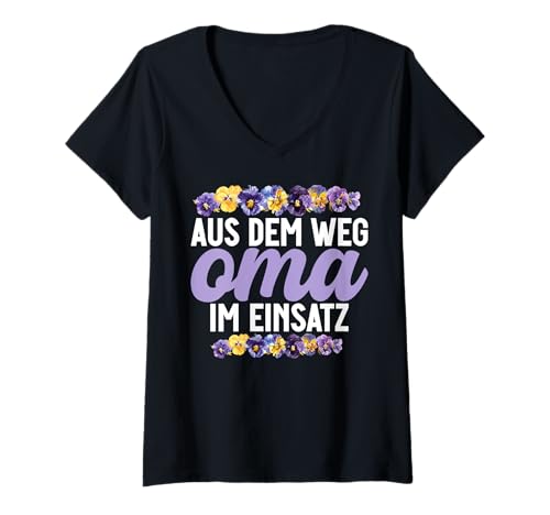 Damen Aus Dem Weg Oma Im Einsatz Muttertag Großmutter Sprüche T-Shirt mit V-Ausschnitt Damen Aus Dem Weg Oma Im Einsatz Muttertag Großmutter Sprüche T-Shirt mit V-Ausschnitt von Lustige Oma Sprüche Muttertagsgeschenk Omi Grandma