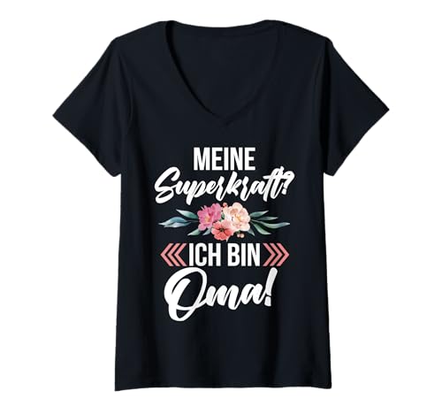 Damen Ich Bin Oma Sprüche Muttertag Lustige Großmutter Mutter T-Shirt mit V-Ausschnitt Damen Ich Bin Oma Sprüche Muttertag Lustige Großmutter Mutter T-Shirt mit V-Ausschnitt von Lustige Oma Sprüche Muttertagsgeschenk Omi Grandma