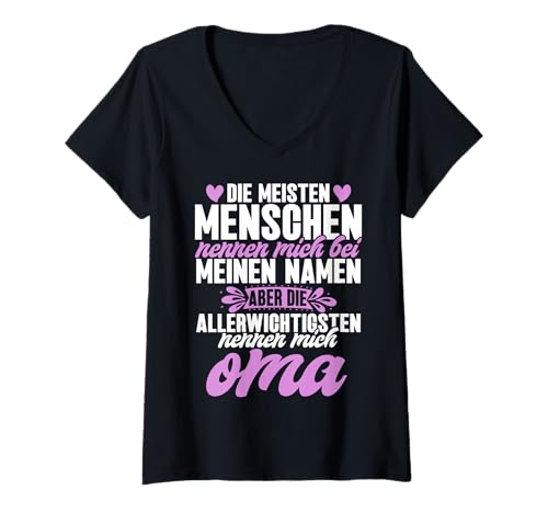 Damen Lustiger Oma Spruch Großmutter Mama Stolze Oma Witze T-Shirt mit V-Ausschnitt Damen Lustiger Oma Spruch Großmutter Mama Stolze Oma Witze T-Shirt mit V-Ausschnitt von Lustige Oma Sprüche Muttertagsgeschenk Omi Grandma