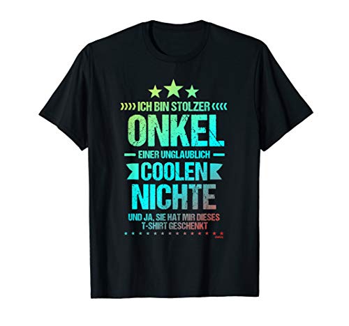 Herren Stolzer Onkel einer coolen Nichte Lustig Geschenk Spruch T-Shirt Herren Stolzer Onkel einer coolen Nichte Lustig Geschenk Spruch T-Shirt von Lustige Onkel & Nichte Geschenk-Ideen