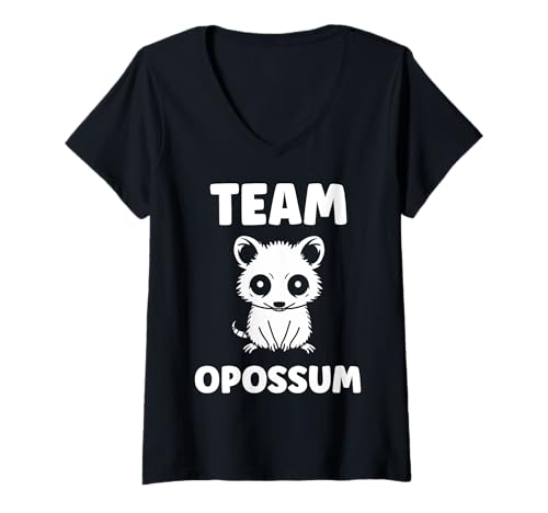 Damen Small Animal Opossums lustiger einfacher Team Opossum T-Shirt mit V-Ausschnitt Damen Small Animal Opossums lustiger einfacher Team Opossum T-Shirt mit V-Ausschnitt von Lustige Opossums Tiere einfach Opossum