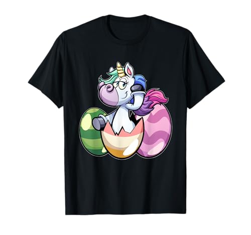 Oster T Shirt Für Kinder Mädchen Einhorn Shirt Ostern T-Shirt Oster T Shirt Für Kinder Mädchen Einhorn Shirt Ostern T-Shirt von Lustige Ostergeschenke T Shirts Für Kinder by KaMi