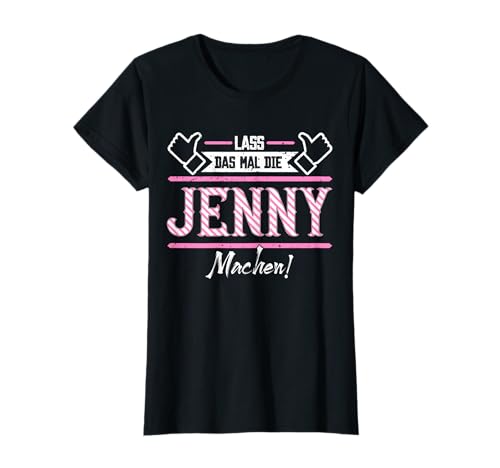 Lustige Outfits & Accessoires für Jenny | Lass das die Jenny machen | Damen T-Shirt Schwarz X-Small U-Ausschnitt Buchstabenmuster Klassische Passform Pull-On Kurzarm Lustige Outfits & Accessoires für Jenny | Lass das die Jenny machen | Damen T-Shirt Schwarz X-Small U-Ausschnitt Buchstabenmuster Klassische Passform Pull-On Kurzarm von Lustige Outfits & Accessoires für Jenny