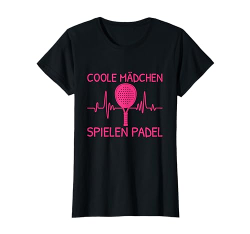 Coole Mädchen Spielen Padel Padeltennis Herzschlag Spruch T-Shirt Coole Mädchen Spielen Padel Padeltennis Herzschlag Spruch T-Shirt von Lustige Padel Sprüche Kleidung Für Mädchen