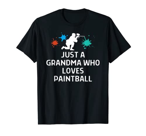 Just A Grandma Who Loves Paintball Outfit Frauen T-Shirt von Lustige Paintball Spieler Sprüche Geschenke