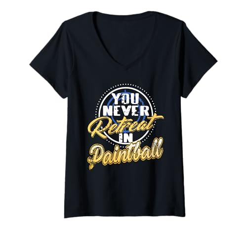 Damen Gib Niemals auf beim Paintball-Spiel T-Shirt mit V-Ausschnitt Damen Gib Niemals auf beim Paintball-Spiel T-Shirt mit V-Ausschnitt von Lustige Paintball Sprüche für Spieler