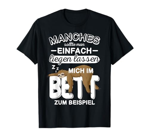 Langschläfer Schlafshirt Herren Faultier Winterschlaf Tiere T-Shirt von Lustige Pajama Designs für Damen und Herren
