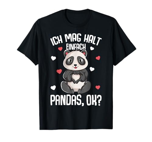 Panda Ich mag halt Pandas Pandabär Mädchen Damen Kinder T-Shirt Panda Ich mag halt Pandas Pandabär Mädchen Damen Kinder T-Shirt von Lustige Panda Liebhaber Geschenke