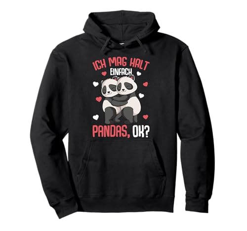Panda Ich mag halt Pandas Pandabär Mädchen Kinder Damen Pullover Hoodie von Lustige Panda Liebhaber Geschenke