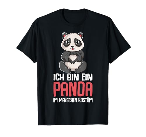 Panda Kostüm Pandabär Mädchen Damen Kinder T-Shirt von Lustige Panda Liebhaber Geschenke