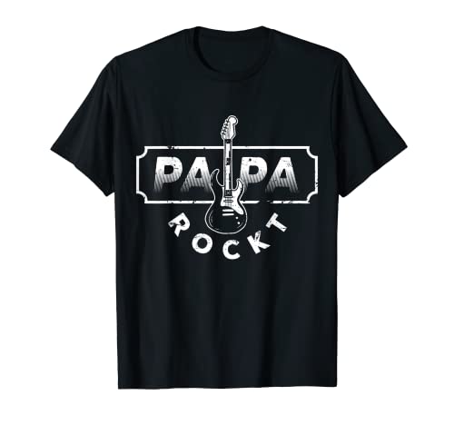 Herren PAPA ROCKT | Lustiges Retro Rock Roll Musik Gitarre Vatertag T-Shirt Herren PAPA ROCKT | Lustiges Retro Rock Roll Musik Gitarre Vatertag T-Shirt von Lustige Papa Vater Vatertag Rock Musik Fans Motive