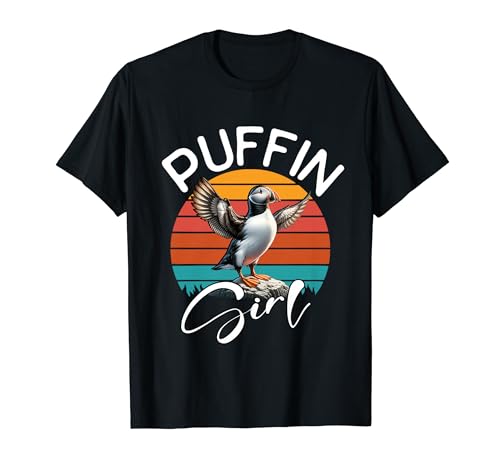 Puffin Mädchen Papageitaucher T-Shirt Puffin Mädchen Papageitaucher T-Shirt von Lustige Papageientaucher Designs Herren Damen