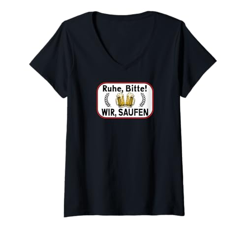 Damen Malle Party Gruppenshirt Mallorca Outfit Damen Herren Party T-Shirt mit V-Ausschnitt Damen Malle Party Gruppenshirt Mallorca Outfit Damen Herren Party T-Shirt mit V-Ausschnitt von Lustige Party Köstüme Frauen Männer Urlaub