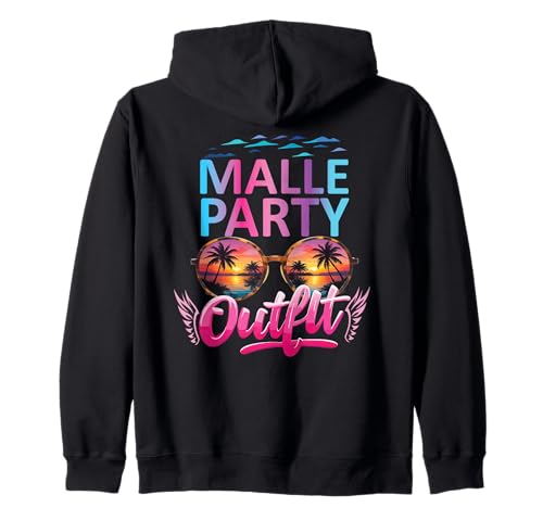 Malle Party Gruppenshirt Frauen Mallorca Outfit Damen Party Kapuzenjacke von Lustige Party Köstüme Frauen Männer Urlaub