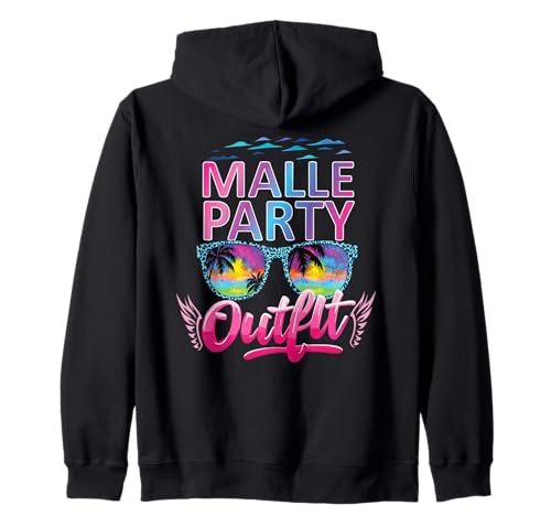 Malle Party Gruppenshirt Frauen Mallorca Outfit Damen Party Kapuzenjacke von Lustige Party Köstüme Frauen Männer Urlaub