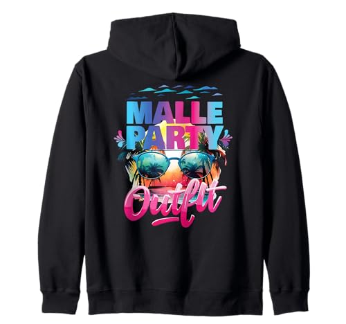 Malle Party Gruppenshirt Frauen Mallorca Outfit Damen Party Kapuzenjacke von Lustige Party Köstüme Frauen Männer Urlaub