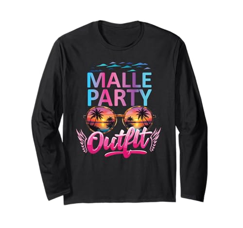 Malle Party Gruppenshirt Frauen Mallorca Outfit Damen Party Langarmshirt von Lustige Party Köstüme Frauen Männer Urlaub