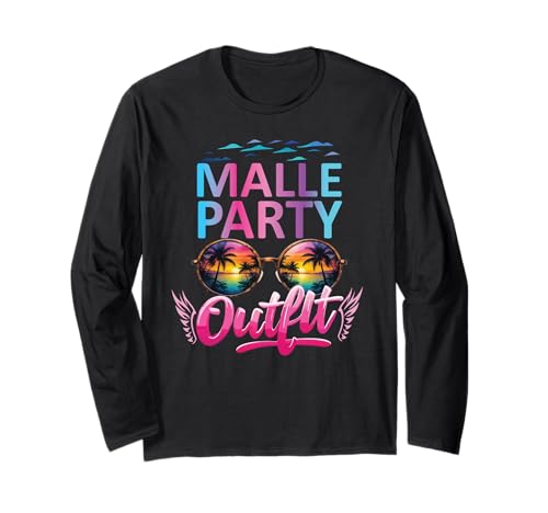 Malle Party Gruppenshirt Frauen Mallorca Outfit Damen Party Langarmshirt von Lustige Party Köstüme Frauen Männer Urlaub