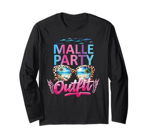 Malle Party Gruppenshirt Frauen Mallorca Outfit Damen Party Langarmshirt von Lustige Party Köstüme Frauen Männer Urlaub