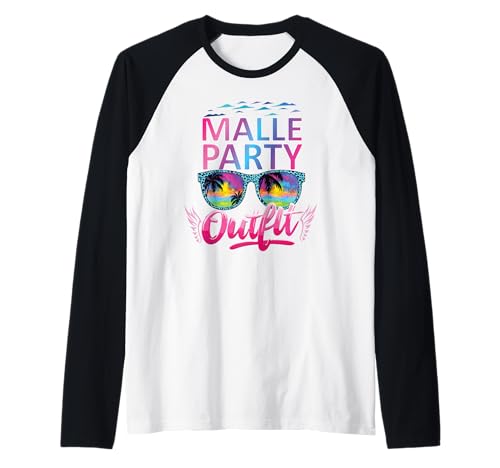 Malle Party Gruppenshirt Frauen Mallorca Outfit Damen Party Raglan Malle Party Gruppenshirt Frauen Mallorca Outfit Damen Party Raglan von Lustige Party Köstüme Frauen Männer Urlaub